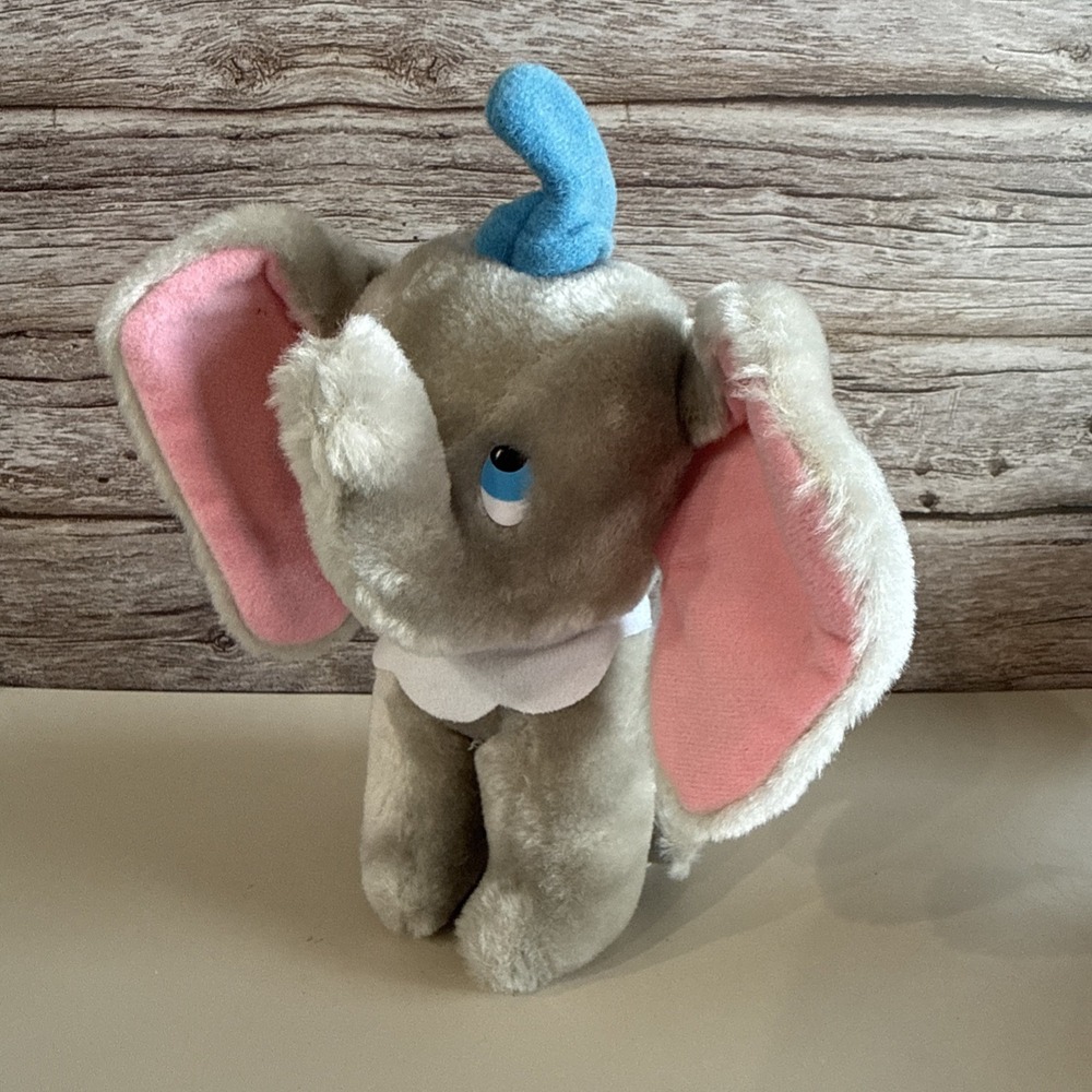VTG WALT DISNEY PRODUCTIONS 8" DUMBO Stuffed Animal Plush Toy Made In Korea - Picture 2 of 7